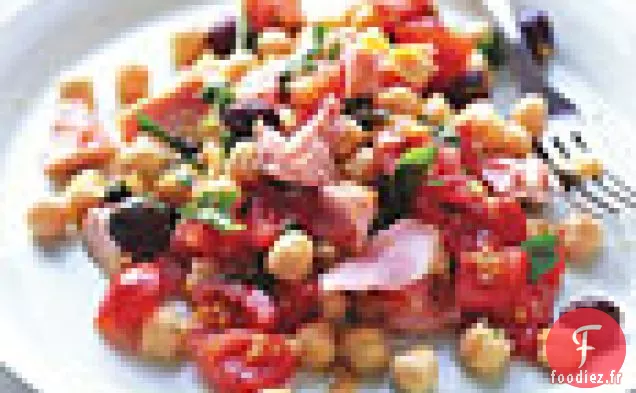 Salade de Saumon Frais aux Pois Chiches et Tomates