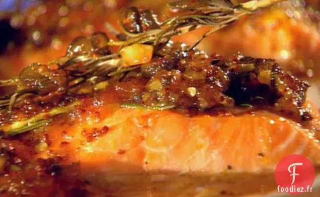 Saumon de Planche de Cèdre de Johnny Garlic