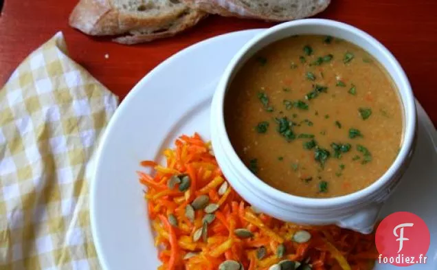 Mangez Pour Huit Dollars: Soupe De Pois Chiches Et Salade De Carottes