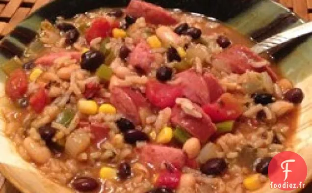 Soupe aux Saucisses et Haricots Noirs