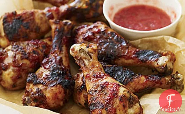 Pilons Grillés Collants avec Sauce aux Prunes