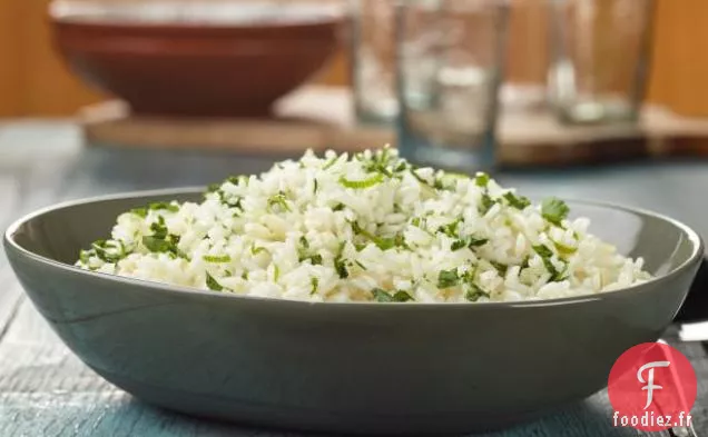 Riz à l'Ail, À la Coriandre Et au Citron Vert