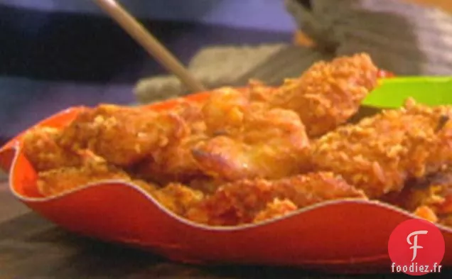 Pépites de Poulet Croquantes avec Trempette au Miel à l'Oignon Vert