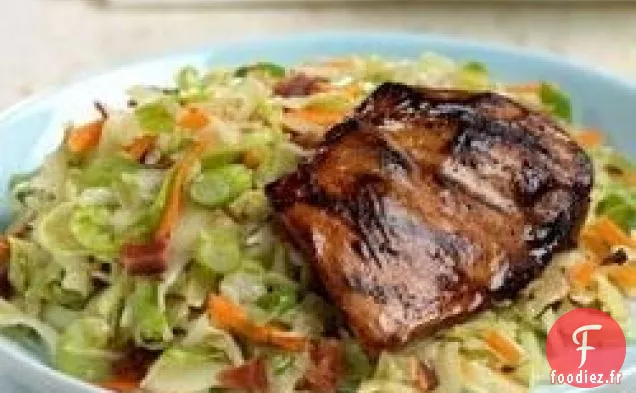 Poulet grillé avec Salade de Chou Flétrie