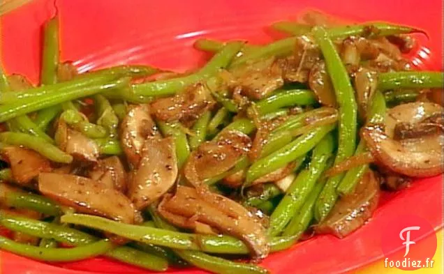 Sauté aux Haricots Verts et Champignons Portobello