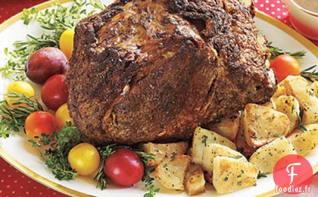 Rôti de Côtes avec Sauce au Vin Rouge
