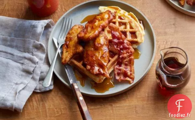 Gaufres au Poulet et au Bacon