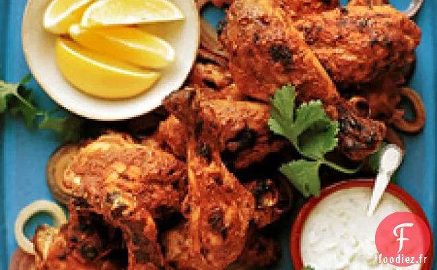 Cuisses De Poulet Tandoori Avec Raita