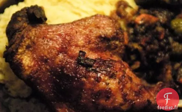 Cuisses De Canard Braisées D'Alice Waters Aux Poireaux Et Olives Vertes