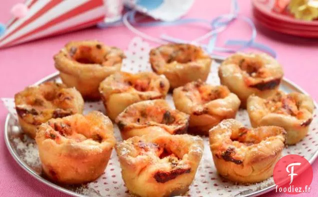 Pizzas à Muffins au Fromage