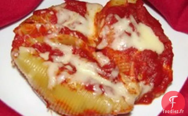 Coquilles Jumbo Farcies au Poulet et au Fromage
