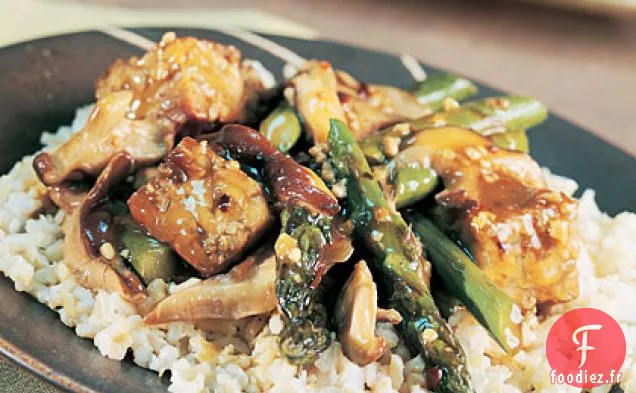 Sauté d'Asperges épicées - Tempeh