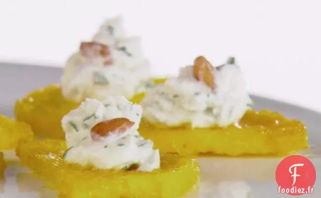 Polenta Demi-Lunes au Fromage de Chèvre Fouetté