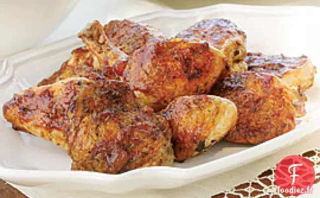 Poulet Grillé Avec Glaçage Abricot-balsamique