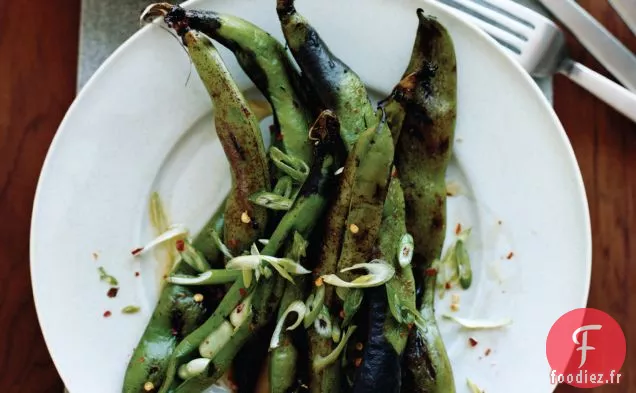 Gousses de Fèves grillées au Chili et au Citron
