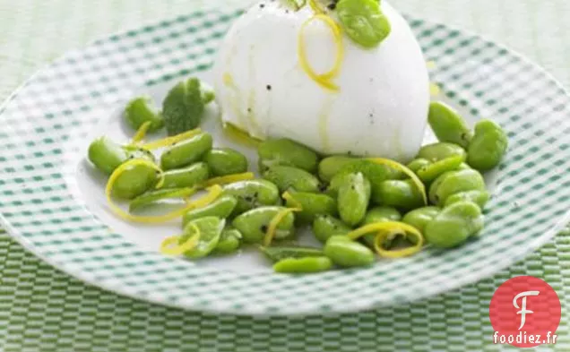 Fèves À La Mozzarella, Citron Et Menthe