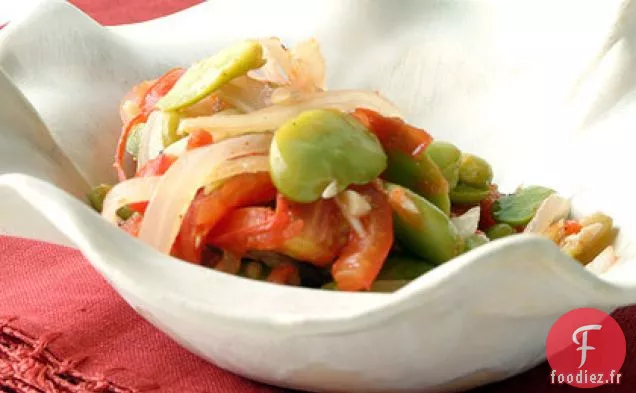 Fèves à la Tomate et à l'Oignon
