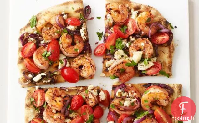 Pizza Aux Crevettes Grillées