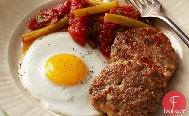Galettes De Saucisse-Provolone Aux Œufs Frits