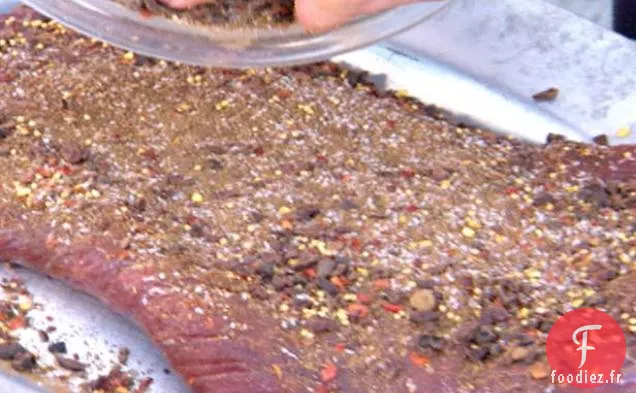 Les Graines de Cacao se frottent sur le Steak à trois pointes ou en Jupe