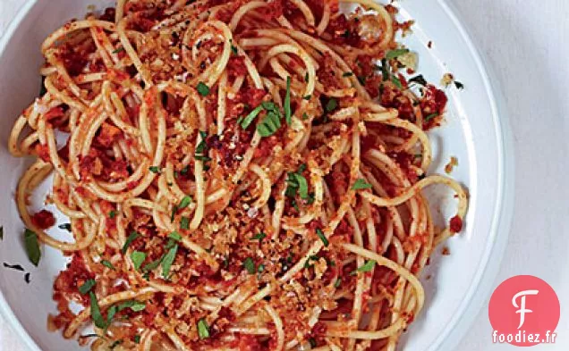 Spaghetti au Pesto Tomate-Amande Séché au Soleil