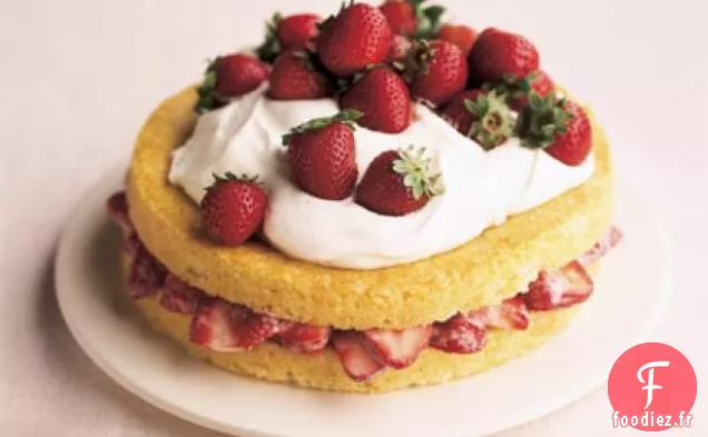 Gâteau Raccourci aux Fraises