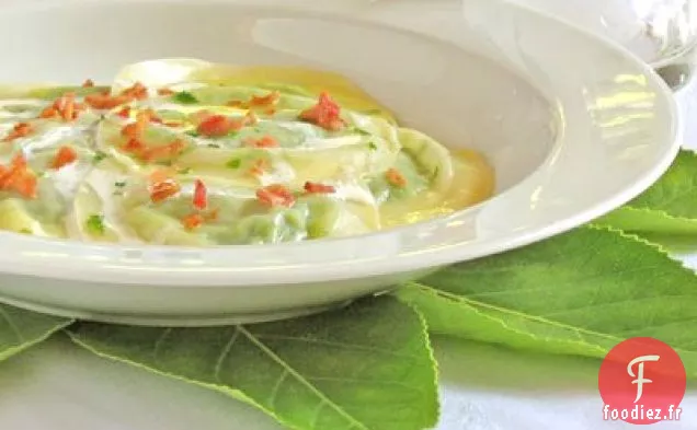 Raviolis De Pois Sucrés À La Crème De Romarin