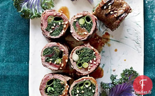 Negimaki de chou frisé et Échalote