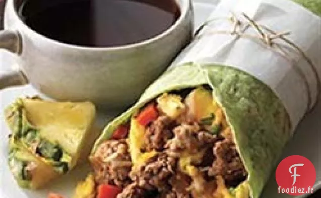 Burrito de Petit Déjeuner au Bœuf