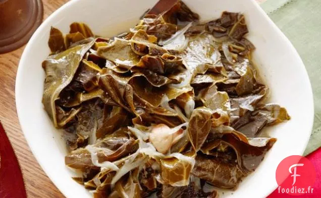 Légumes Verts de Collard Cuits Lentement