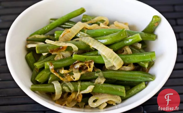 Haricots Verts Aux Oignons Caramélisés