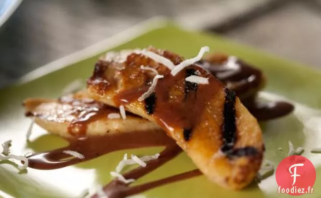 Bananes Grillées à la Sauce au Chocolat Mexicain