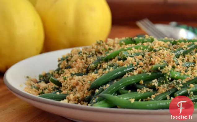 Haricots Verts Citronnés Avec Chapelure Aux Amandes