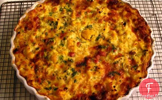 Quiche Sans Croûte de Chou-Fleur et Jambon