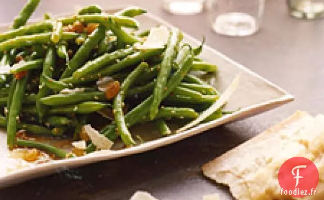 Haricots Verts Aux Raisins Secs Dorés