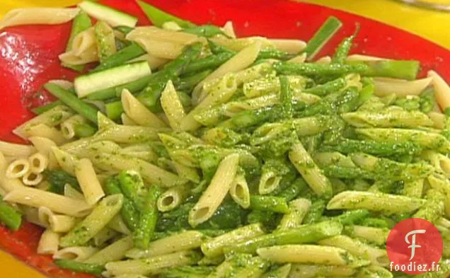 Trois Penne de Légumes au Pesto Estragon-Basilic