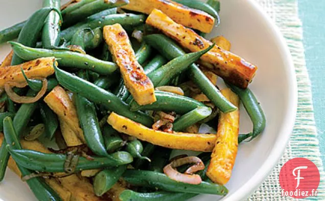 Tofu au Poivre Noir et Haricots Verts
