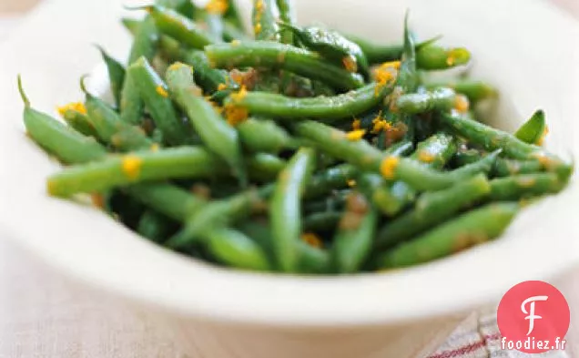 Haricots Verts avec Vinaigrette à l'Oignon Caramélisé