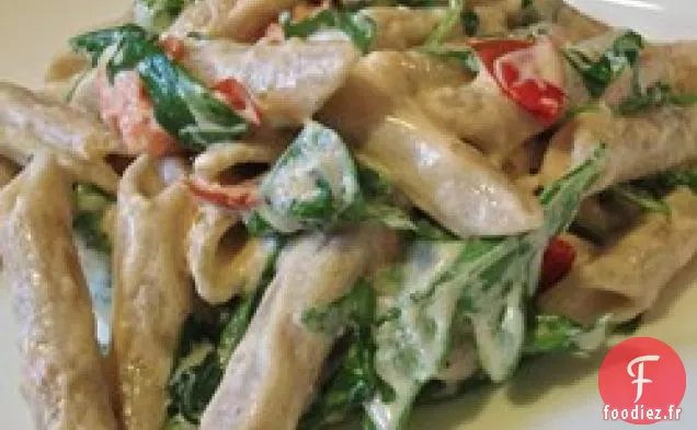 Fromage de Chèvre et Roquette Sur Penne