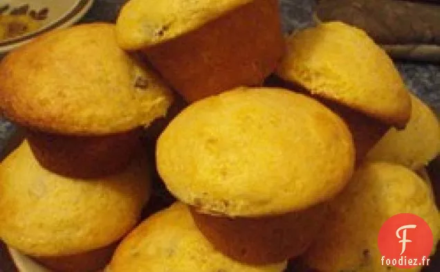 Muffins au Yaourt à la Citrouille et aux Raisins Secs