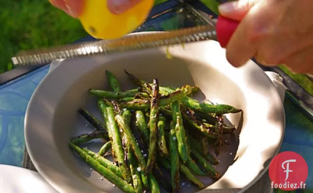 Haricots Verts Grillés À L'Ail Et Au Zeste De Citron