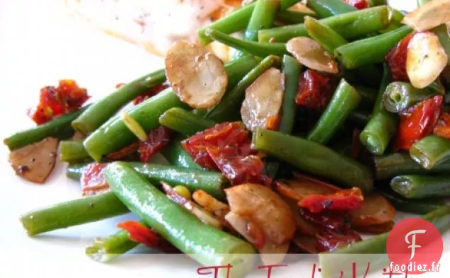 Haricots Verts Aux Tomates Séchées Et Amandes