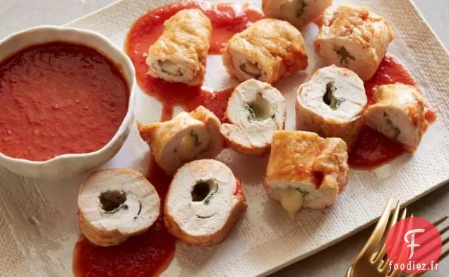 Pétoncles de Poulet à la Sauge et Fromage Fontina