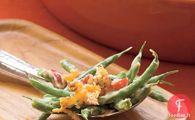 Casserole de Haricots Verts Cheddar-Pacanes