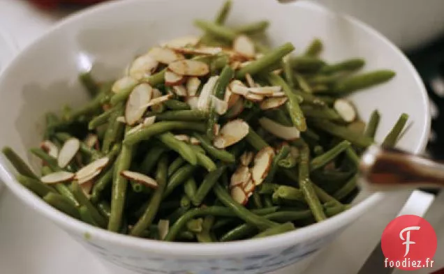 Haricots Verts Au Beurre Doré Et Amandes