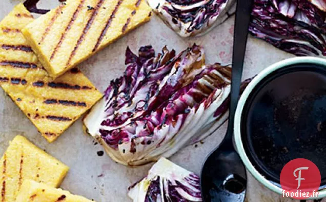Polenta et Radicchio grillés avec un filet de Balsamique