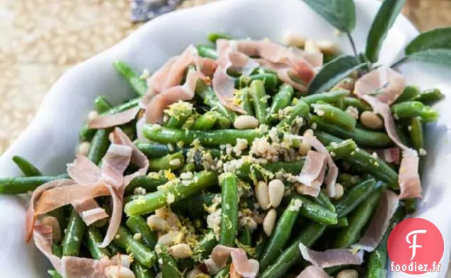 Haricots Verts Français Au Prosciutto Et Pignons De Pin