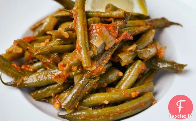 Haricots verts braisés à la grecque