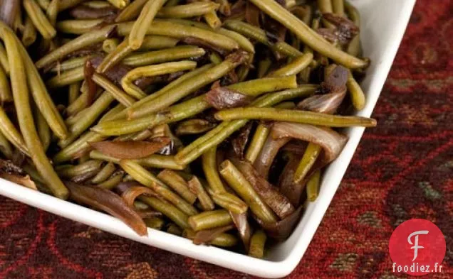 Haricots Verts Aux Oignons Rouges Caramélisés