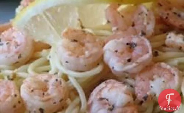 Linguini Aux Crevettes Au Citron Et au Poivre